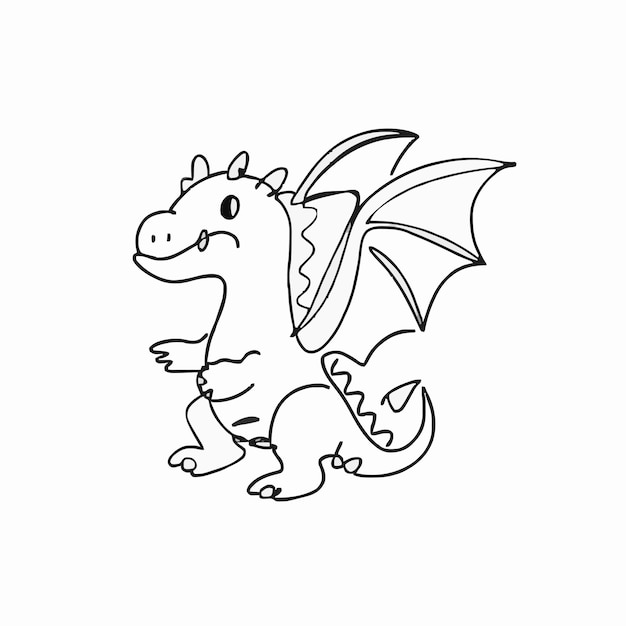 Vector a drawing of a dragon with a dragon on it