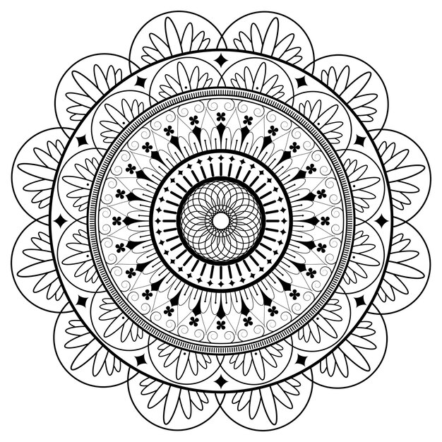 drawing easy mandala art vector design