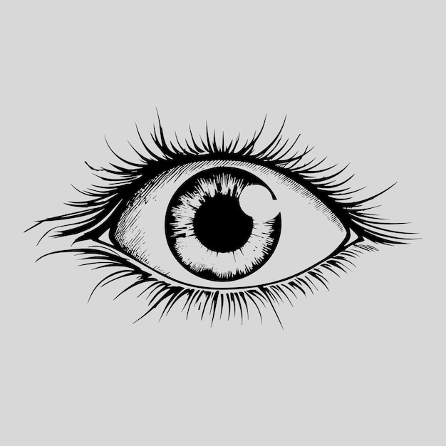 drawing of an eye
