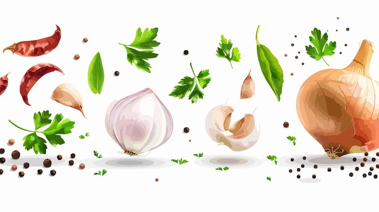 花と葉の絵で緑の葉が描かれている