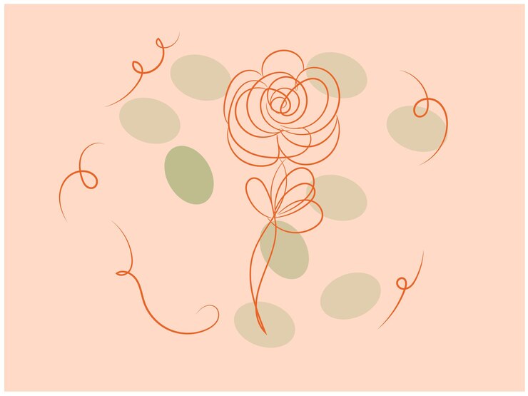 Vector a drawing of a flower with a green background
