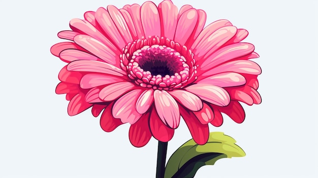 Vector a drawing of a flower with a large pink center