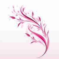 Vector a drawing of a flower with pink and white swirls