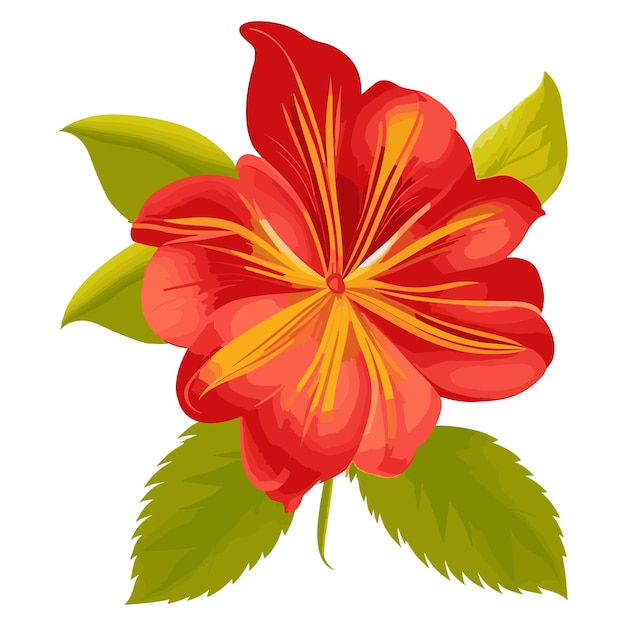 Vettore un disegno di un fiore con sopra la parola hibiscus.