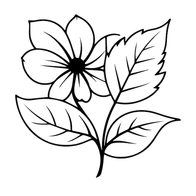 A drawing of a flower