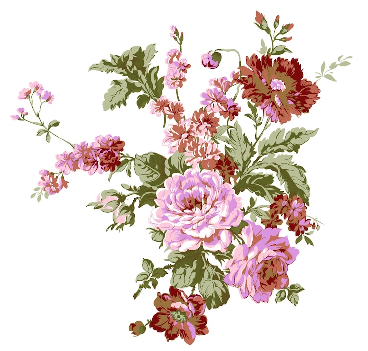 Vector a drawing of flowers from the collection of flowers.