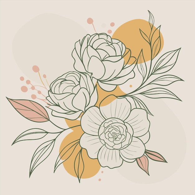 春の文字が書かれた花の絵が上に描かれています