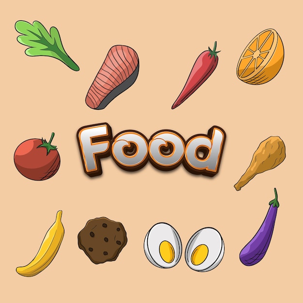Drawing food elements