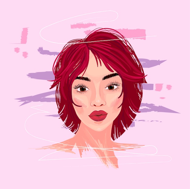 女の子のvecorを描く