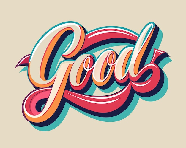 a drawing of a good good sign with the word good on it