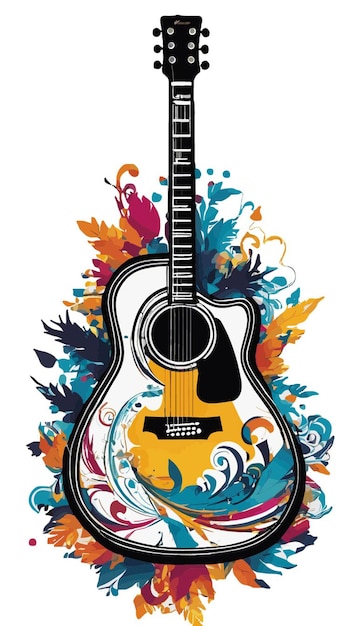 drawing of a guitar