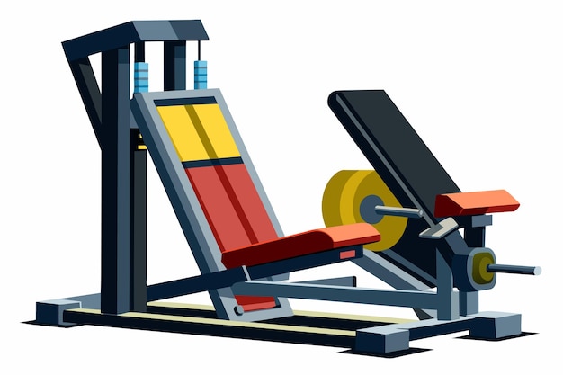 Vector a drawing of a gym with a yellow seat and the word quot no quot