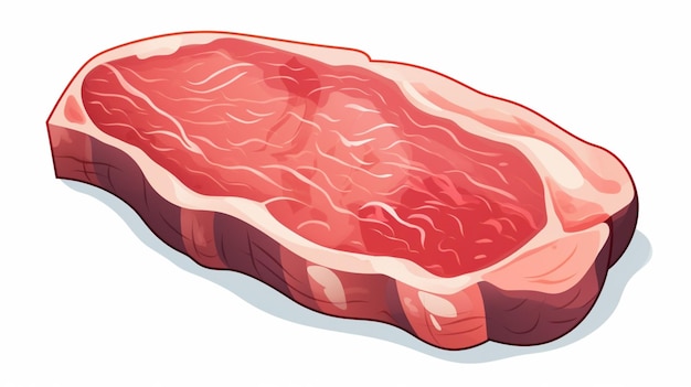 Vector a drawing of a hand holding a large piece of meat