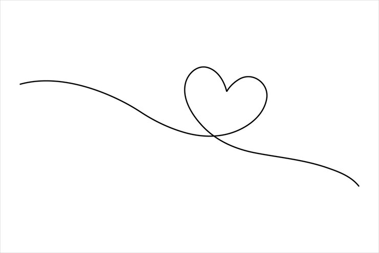 a drawing of a heart drawn on a white background