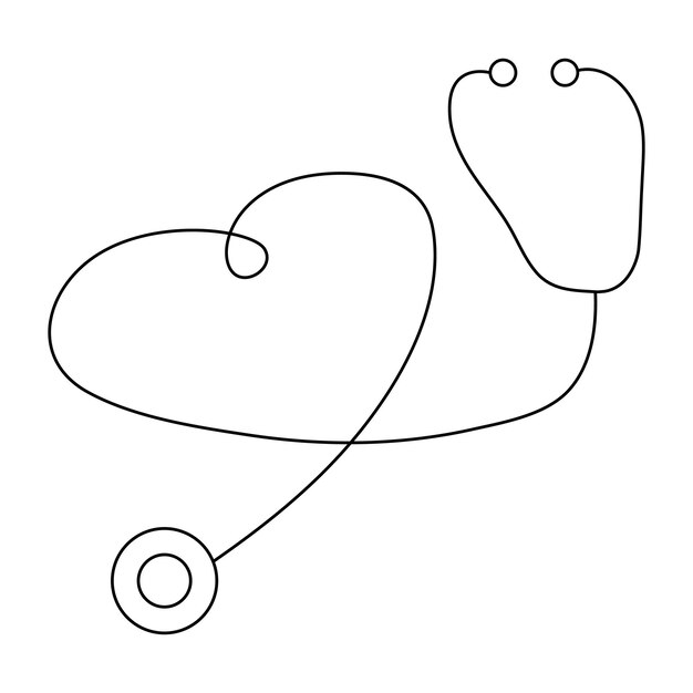 Vettore un disegno di un cuore con un cuore disegnato su di esso