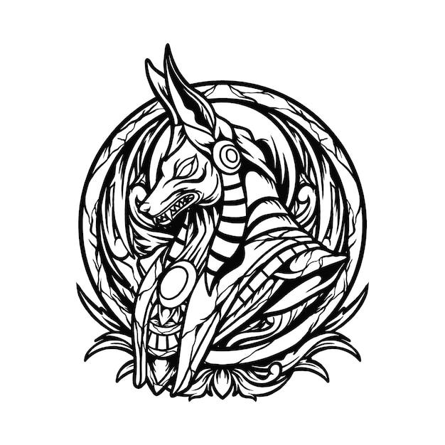 a drawing of a horse with horns and horns