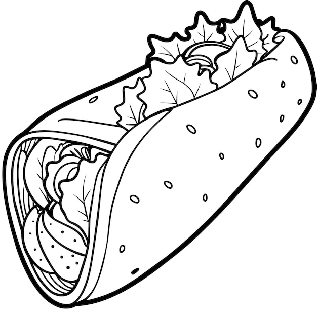 a drawing of a hot dog with a star on it