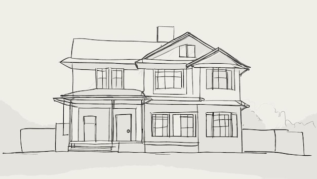 Vector drawing of a house