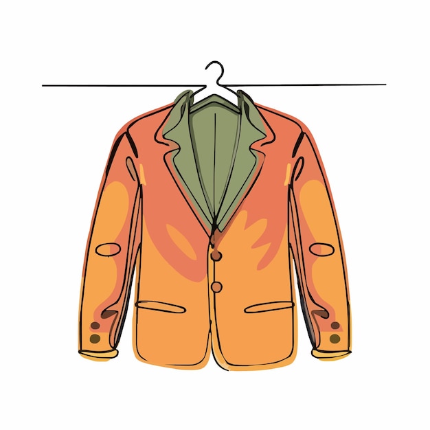 Vector a drawing of a jacket that says  jacket  on it