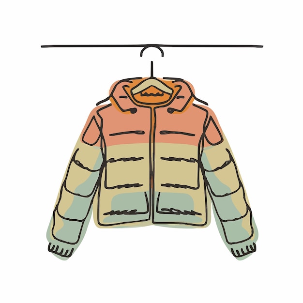 Vector a drawing of a jacket that says  jacket  on it