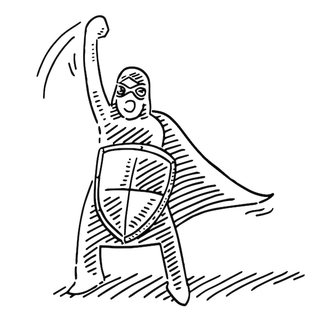 Vector a drawing of a knight with a sword in his hand