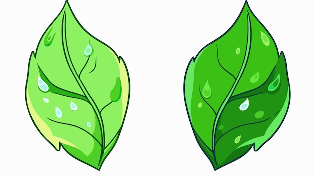 水という言葉が書かれた葉の絵