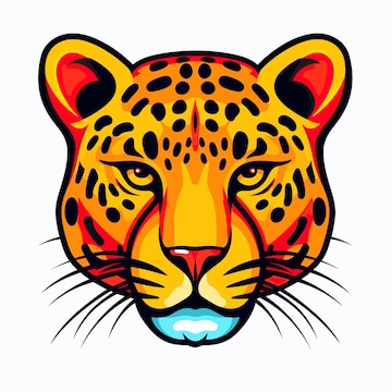 Red Leopard, Right Facing Clip Art at  - vector clip art