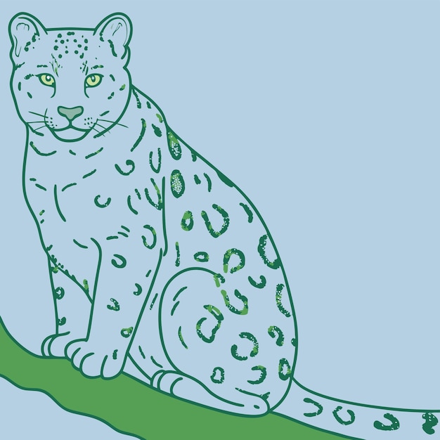 a drawing of a leopard with the words cheetah on it