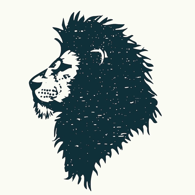 A drawing of a lion's head.