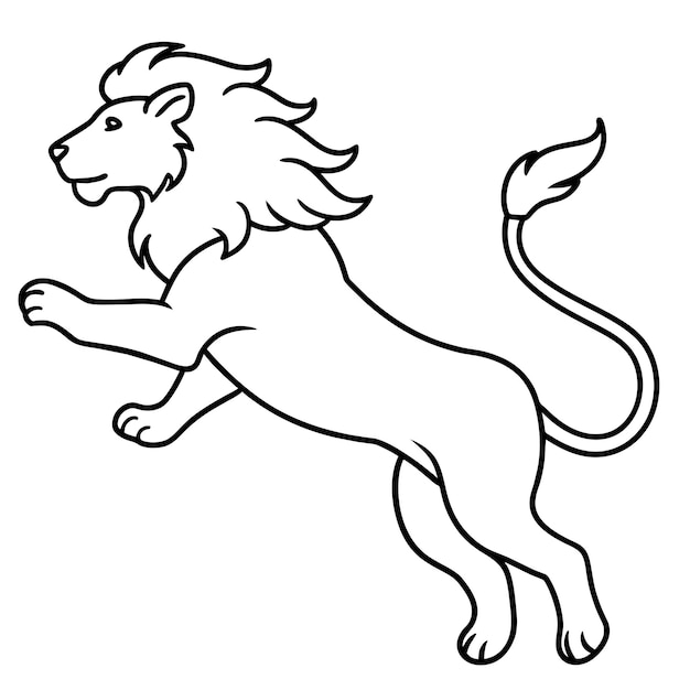 a drawing of a lion with a lion on it