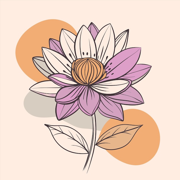 その上に蓮の花が描かれている蓮の花の絵