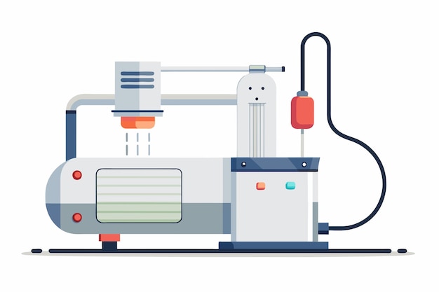 a drawing of a machine that has a face on it