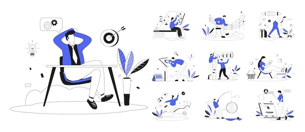 A drawing of a man sitting in a chair with a blue flower in the middle