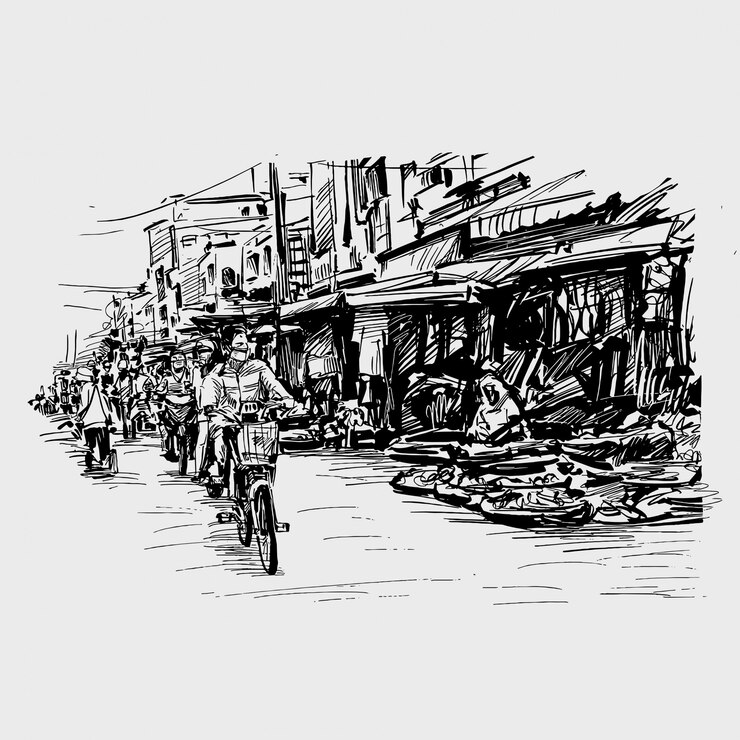 시장의 그림