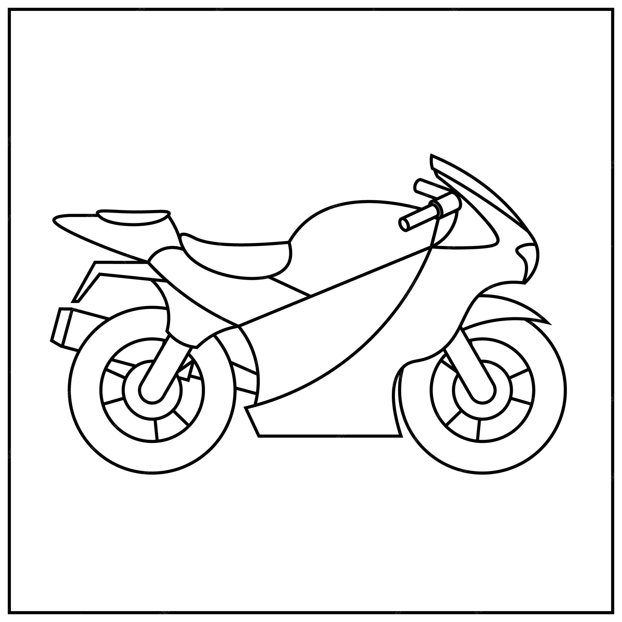 HOW TO DRAW A MOTORCYCLE - COMO DESENHAR UMA MOTO 