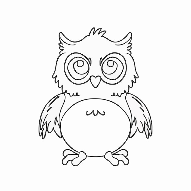 Vector a drawing of an owl with the words the word on it