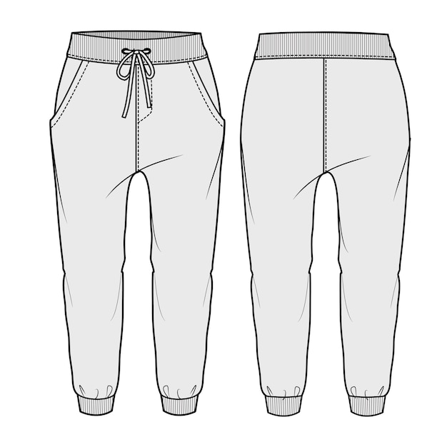 Premium Vector  A drawing of a pair of pants with a belt that