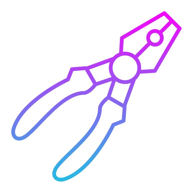 Vector a drawing of a pair of scissors with a pink and blue design