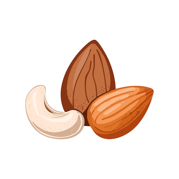 a drawing of a peanut and a bunch of nuts