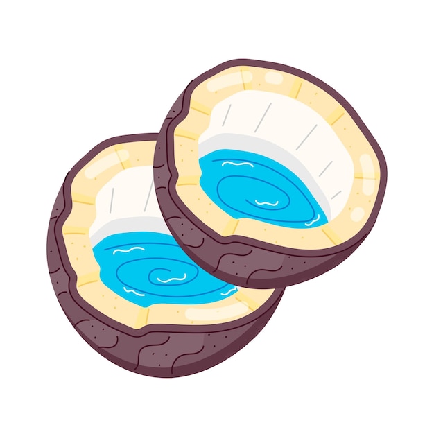 a drawing of a peanut butter and jelly shell