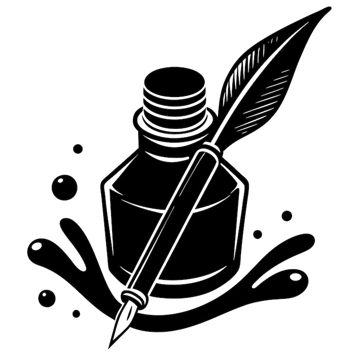 Vector a drawing of a pen with a pen in the middle of it