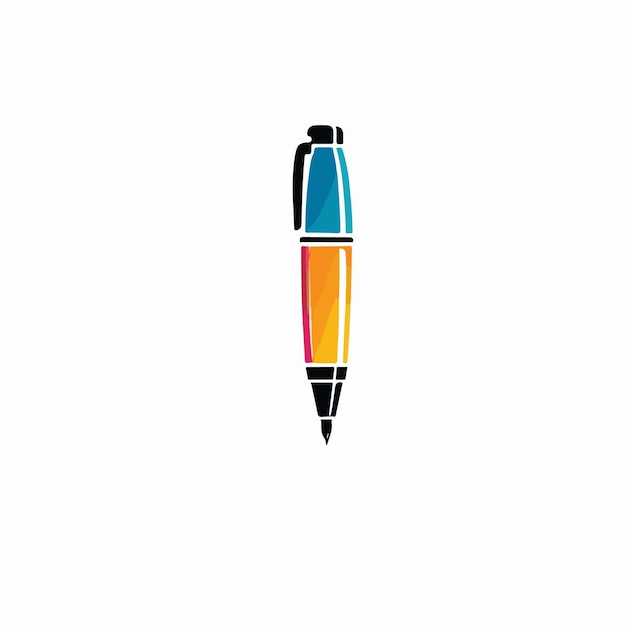 Vector a drawing of a pencil with a black line on it