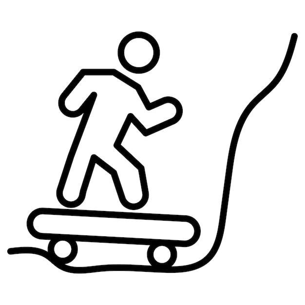 a drawing of a person on a skateboard with a skateboard on it