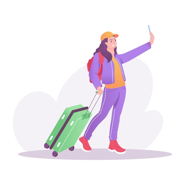 スーツケースを持った人の絵と行けと書かれたサイン