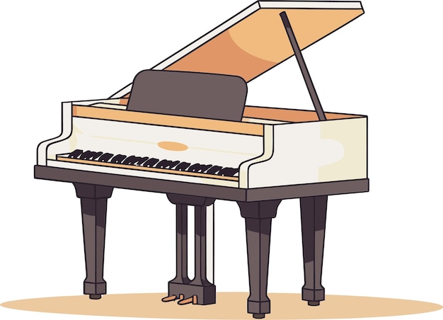 a drawing of a piano with a drawing of a piano