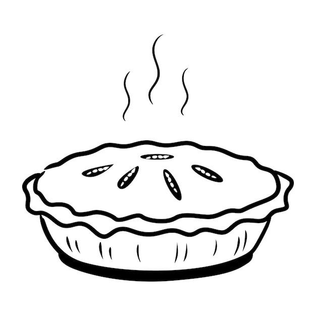 a drawing of a pie with the word quot t quot on it
