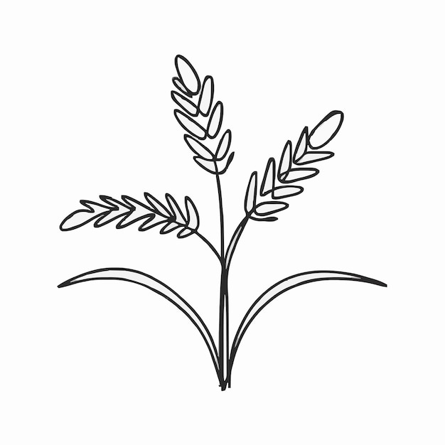 a drawing of a plant with a plant on it
