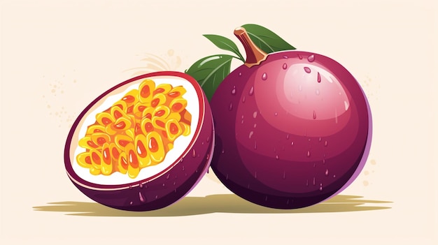 A drawing of a pomegranate with the words  honey  on it