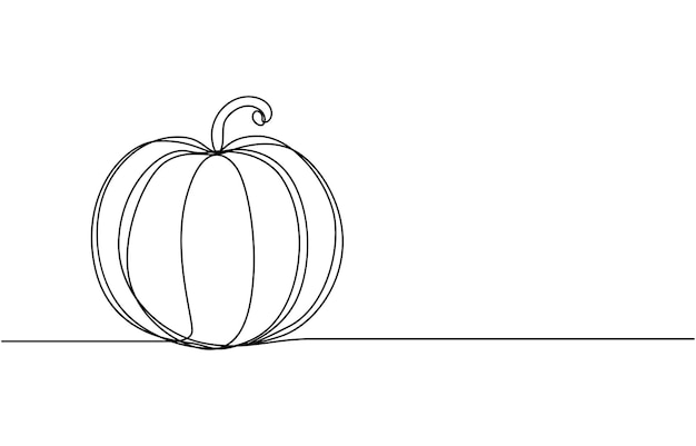 その上に黒い線がある南瓜の絵