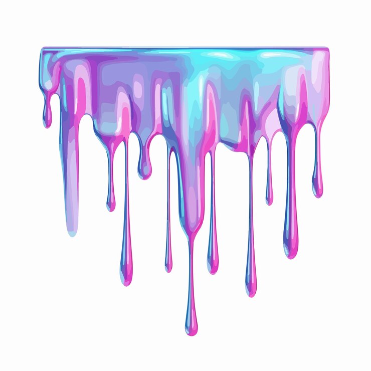 Vector a drawing of purple and blue liquid with purple and blue colors